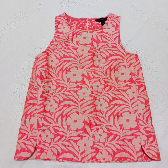J.Crew Seamed Shell in Pluneria Jacquard Sz 2 - Picture 2 of 15